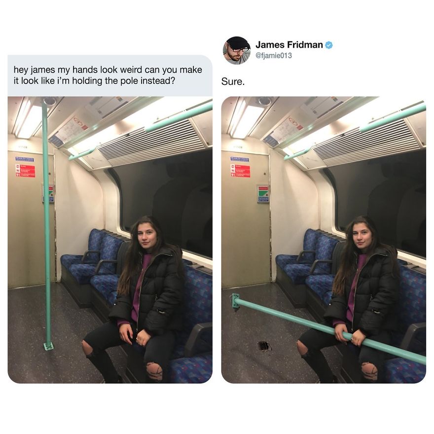 vehicle - James Fridman hey james my hands look weird can you make it look i'm holding the pole instead? Sure.
