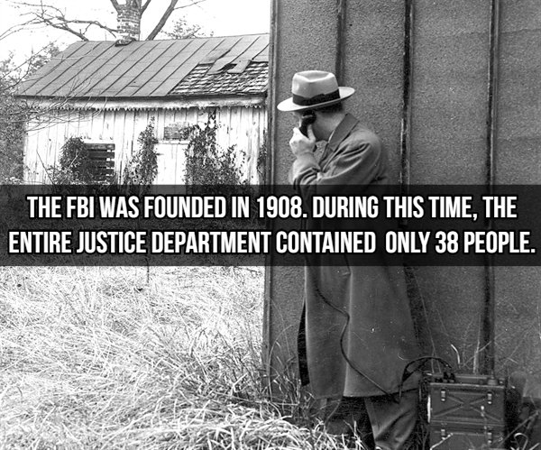 monochrome photography - The Fbi Was Founded In 1908. During This Time, The Entire Justice Department Contained Only 38 People.
