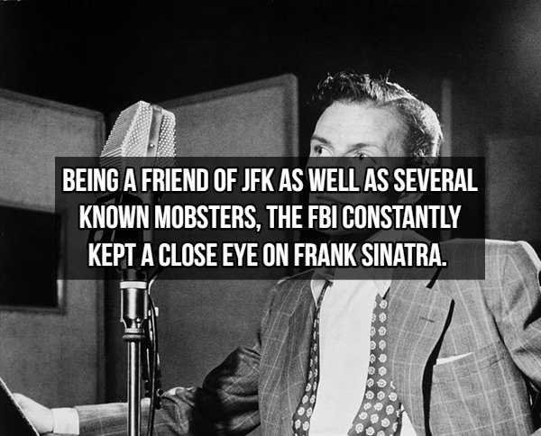 frank sinatra microphone - Being A Friend Of Jfk As Well As Several Known Mobsters, The Fbi Constantly Kept A Close Eye On Frank Sinatra. I