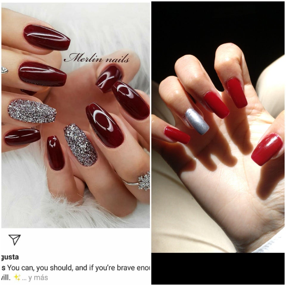 burgundy acrylic nails - Merlin nails gusta s You can, you should, and if you're brave enoil vill. ... y ms