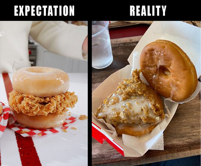 fried food - Expectation Reality