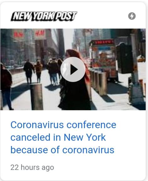 new york post - New York Post Coronavirus conference canceled in New York because of coronavirus 22 hours ago