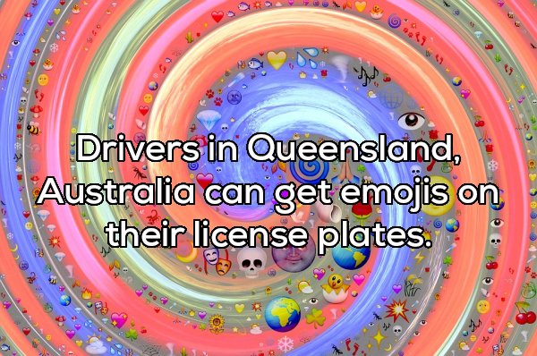 . Drivers in Queensland, Australia can get emojis on their license plates.