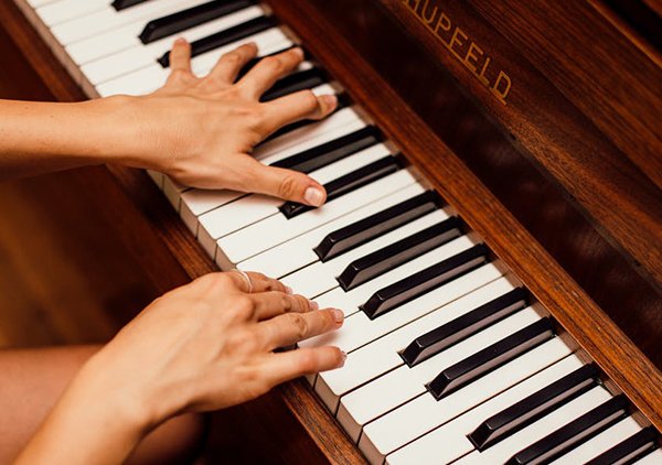 playing piano first person