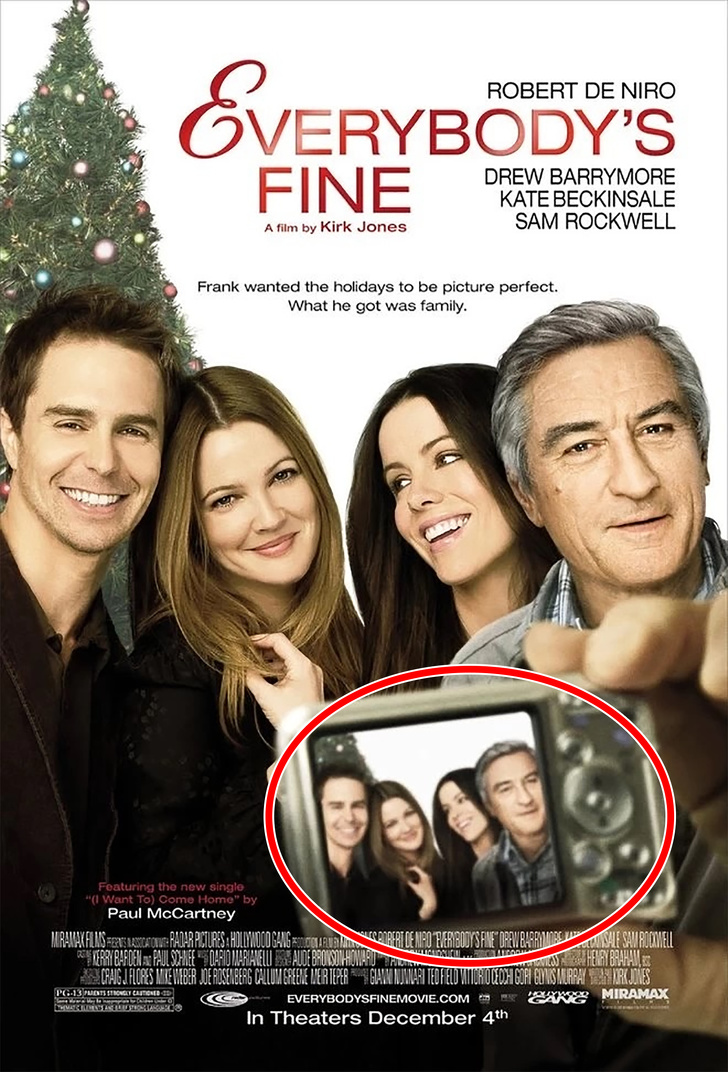 everybody's fine movie poster - Robert De Niro Overybody'S Fine Drew Barrymore Kate Beckinsale Sam Rockwell A film by Kirk Jones Frank wanted the holidays to be picture perfect. What he got was family. N Featuring the new single "I Want To Come Home" by P