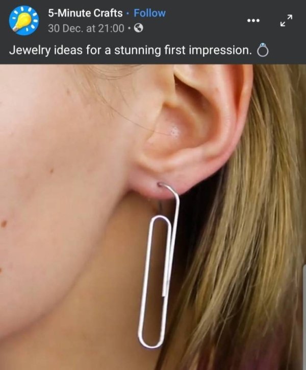 ear - ? 5Minute Crafts . ... 30 Dec. at Jewelry ideas for a stunning first impression.