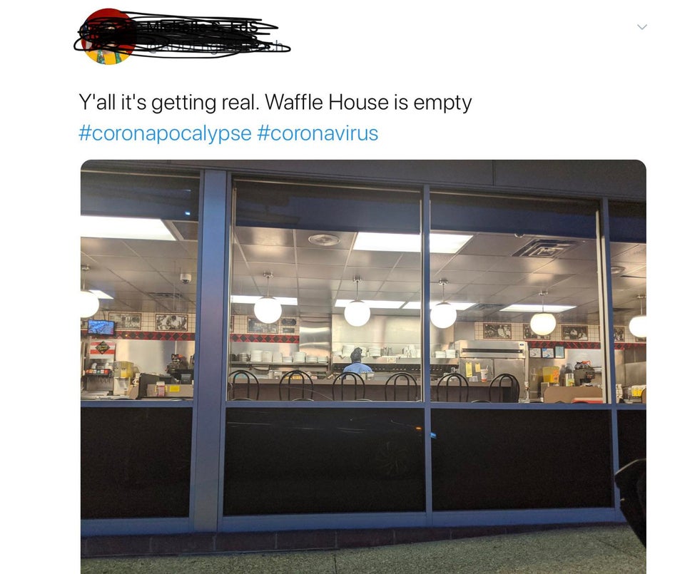 glass - Y'all it's getting real. Waffle House is empty A Little