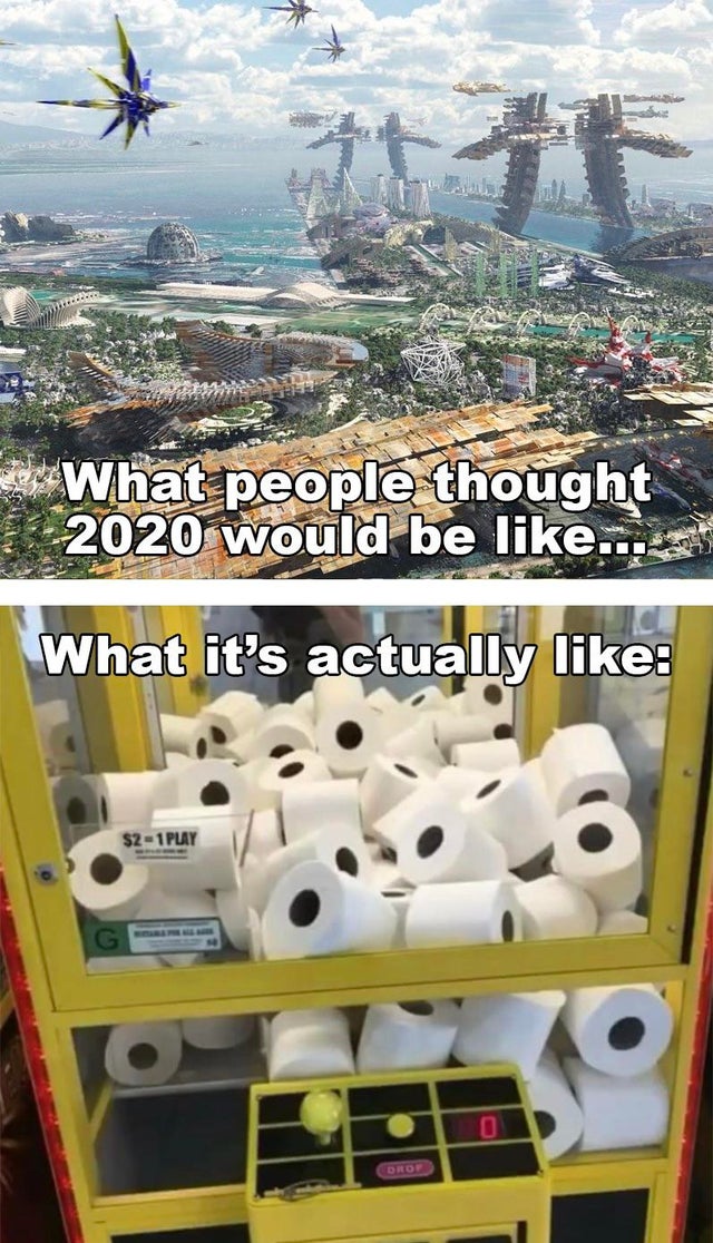 photo caption - What people thought 2020 would be .... What it's actually $21 Play Drop