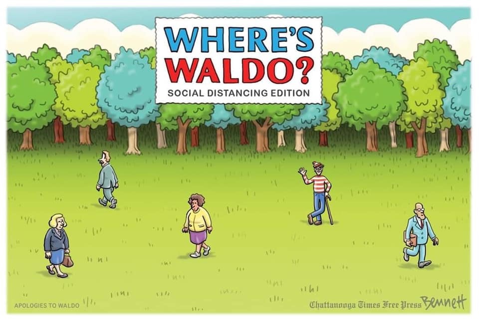 cartoon - Where'S Waldo? ng Social Distancing Edition I Apologies To Waldo Chattanooga Times Free Press