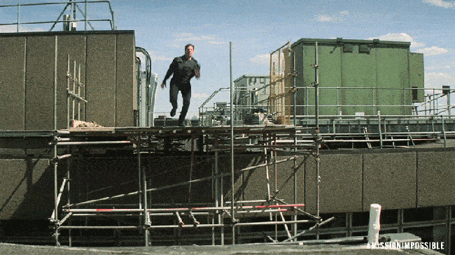 tom cruise roof jump gif - Sslaimpossible