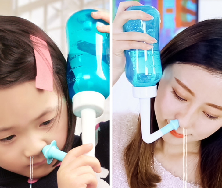 A device for washing the nose