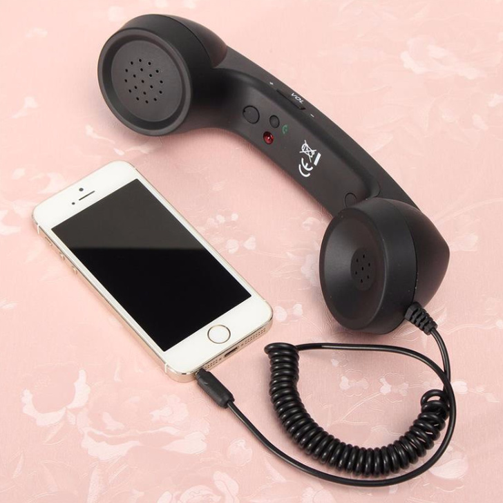 A headset shaped like an old school phone