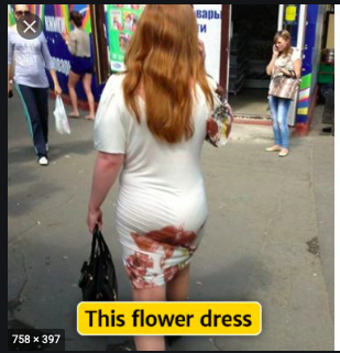 hilarious fashion fails - This flower dress 758 x 397