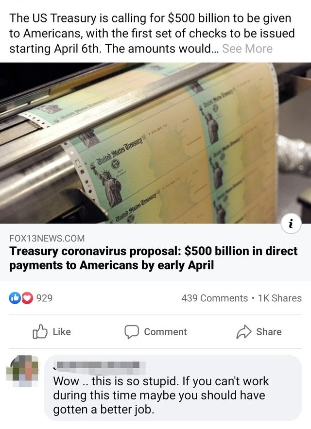 United States Department of the Treasury - The Us Treasury is calling for $500 billion to be given to Americans, with the first set of checks to be issued starting April 6th. The amounts would... See More sur United States United States mer FOX13NEWS.Com 