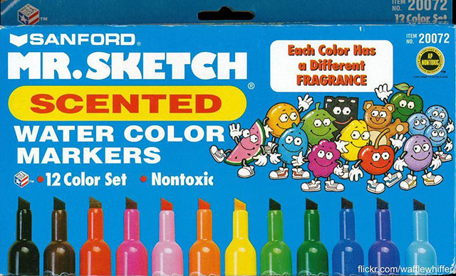 elementary school nostalgia - No. 20072 12 Color Sale Em 20072 Ter Euch Color Hus a Different Fragrance Sanford Mr.Sketch Scented Water Color Markers 12 Color Set Nontoxic flickr.comwafflewhiffesi