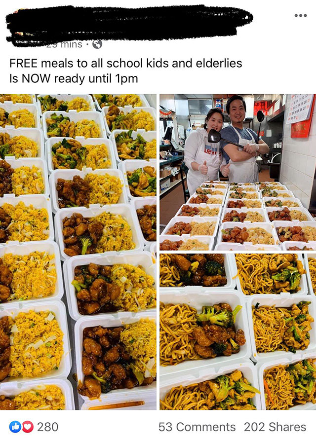 dish - zumns Free meals to all school kids and elderlies Is Now ready until 1pm Do 280 53 202