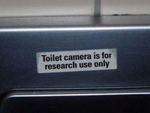 funny cctv camera - Toilet camera is for research use only