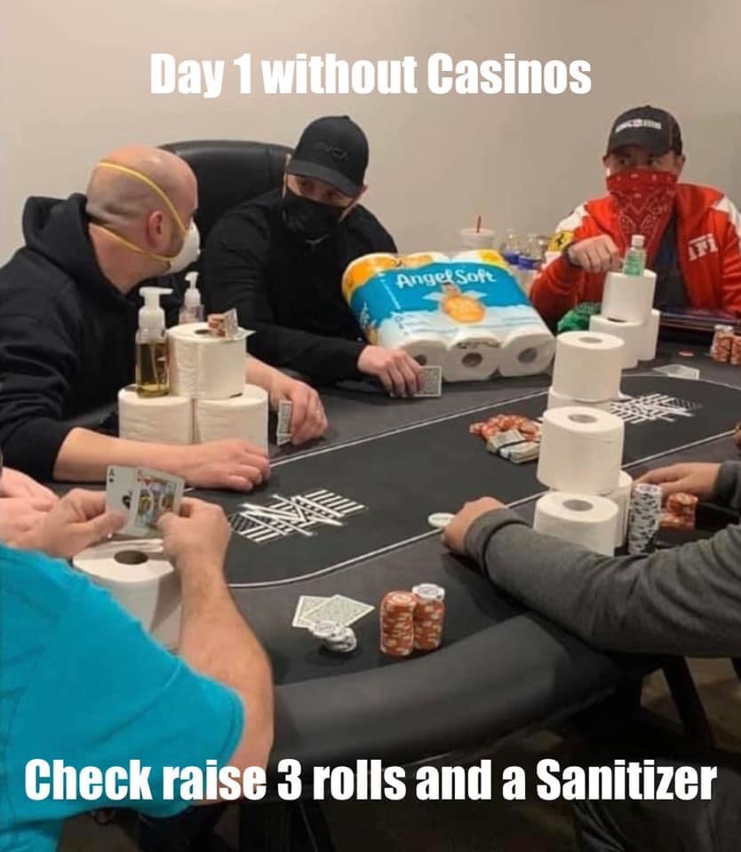 gambling - Day 1 without Casinos Angel Soft Check raise 3 rolls and a Sanitizer