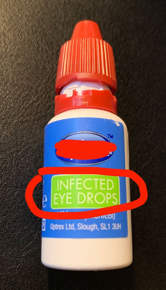 liquid - Infected Eye Drops Optrex Ltd, Slough, SL1 3UH