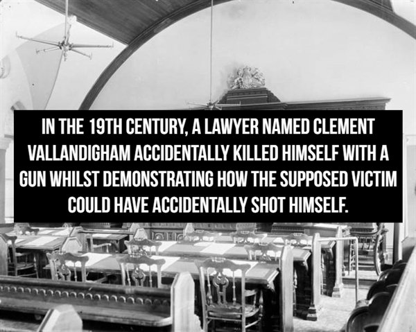 old supreme court of canada - In The 19TH Century. A Lawyer Named Clement Vallandigham Accidentally Killed Himself With A Gun Whilst Demonstrating How The Supposed Victim Could Have Accidentally Shot Himself.