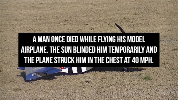 black friday - Aman Once Died While Flying His Model Airplane. The Sun Blinded Him Temporarily And The Plane Struck Him In The Chest At 40 Mph.