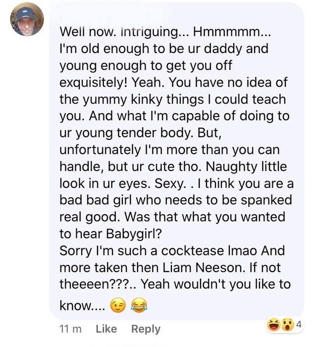 Well now. Intriguing... Hmmmmm... I'm old enough to be ur daddy and young enough to get you off exquisitely! Yeah. You have no idea of the yummy kinky things I could teach you. And what I'm capable of doing to ur young tender body. But, unfortunately I'm…