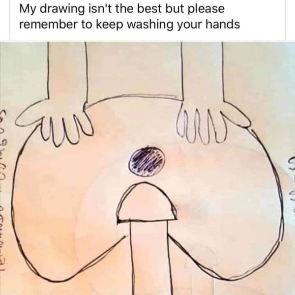 cartoon - sexy hand washing drawing