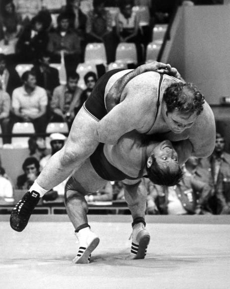 Wilfred Dietrich throwing Chris Taylor at the 1972 Olympics in Munich, Germany