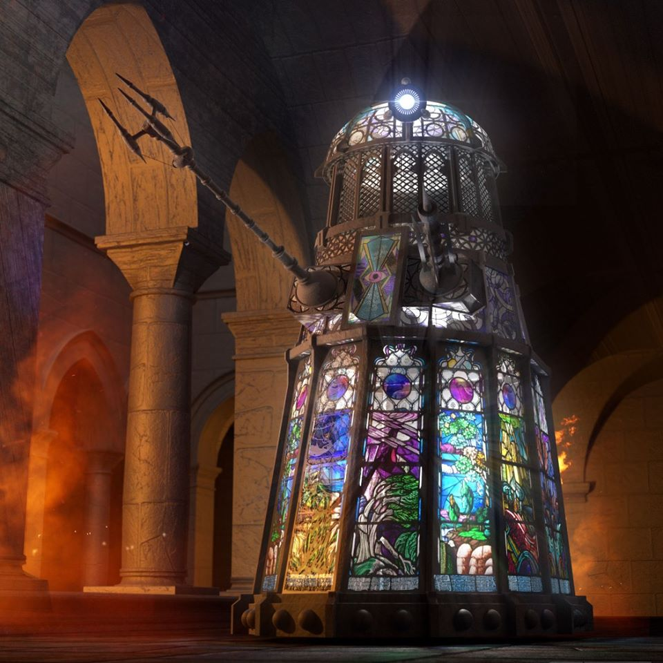 stained glass dalek