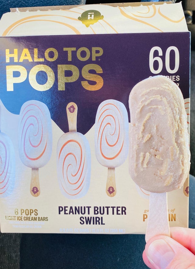 cream - Halo Top Pops Tes 6 Pops Light Ice Cream Bars Peanut Butter Swirl Buldz Bars I 120 Luz 955 Ml