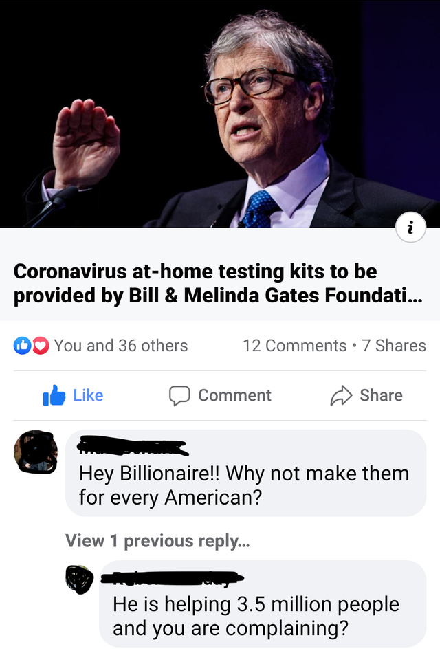 bill gates steps down - Coronavirus athome testing kits to be provided by Bill & Melinda Gates Foundati... Do You and 36 others 12 7 Comment @ Hey Billionaire!! Why not make them for every American? View 1 previous ... He is helping 3.5 million people and