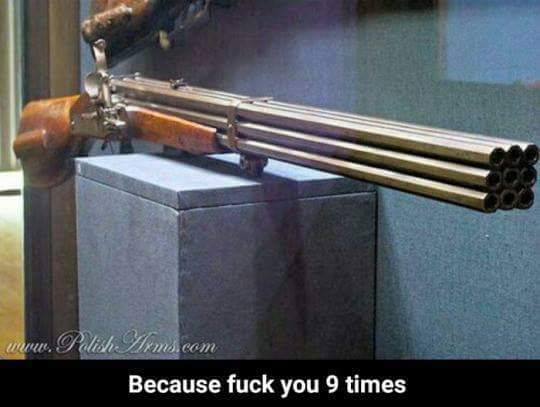 nine barrel musket - Arms.com Because fuck you 9 times