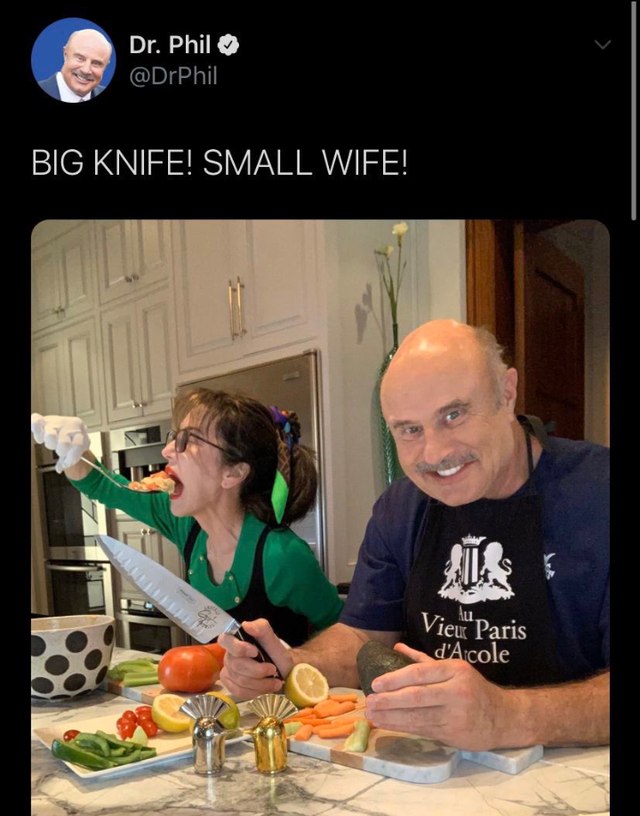 eating - Dr. Phil Big Knife! Small Wife! View Paris d'Acole
