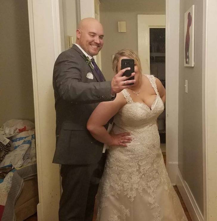 This husband who took the only wedding picture of himself and his wife and it turned out to be like...