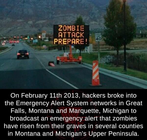 chicago zombie apocalypse - Zombie Attack Prepare! On February 11th 2013, hackers broke into the Emergency Alert System networks in Great Falls, Montana and Marquette, Michigan to broadcast an emergency alert that Zombies have risen from their graves in s