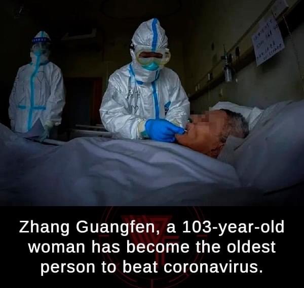 zhang guangfen - Zhang Guangfen, a 103yearold woman has become the oldest person to beat coronavirus.