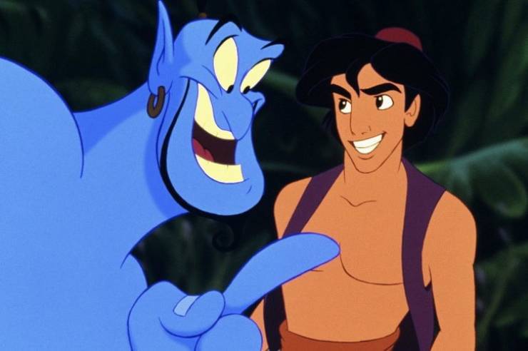 genie aladdin - Aladdin animated movie genie talking with Aladdin