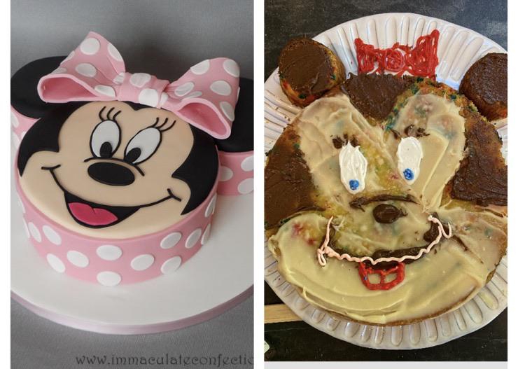 minnie mouse face cake -