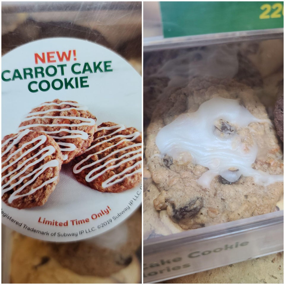 cookie - 22 New! Carrot Cake Cookie way Ip Llc gistered Tradema Limited Time mark of Subway Ip ime Only! 'Y Ip Llc. 2019 Sub ooh
