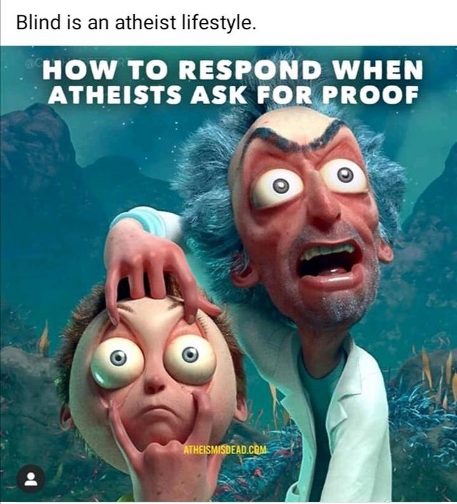 realistic rick and morty fan art - Blind is an atheist lifestyle. How To Respond When Atheists Ask For Proof Atheismisdead.Com