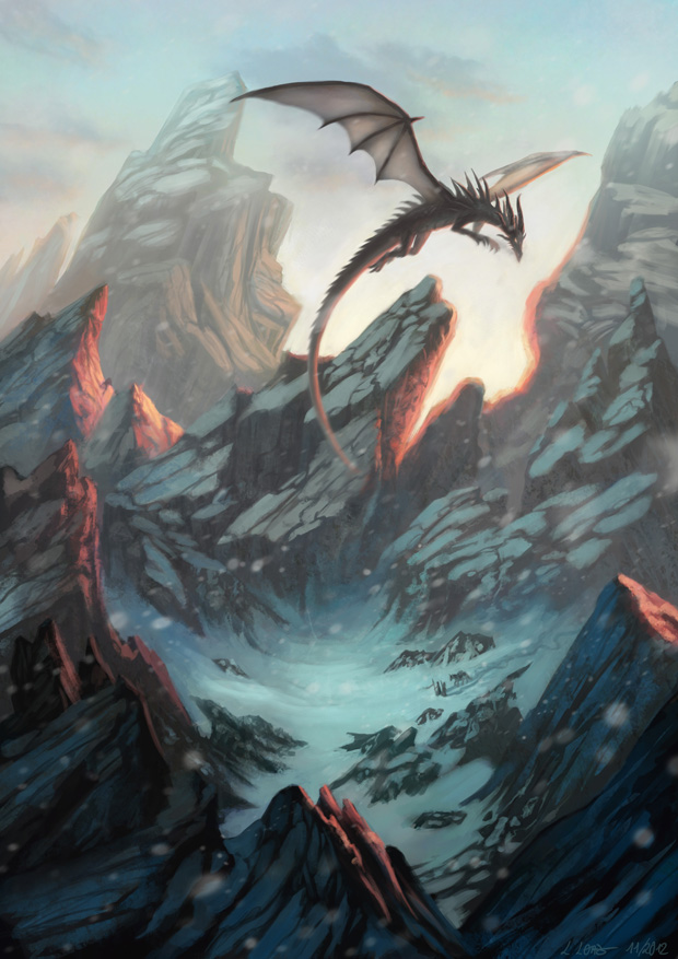 dragon in mountains - Srs402