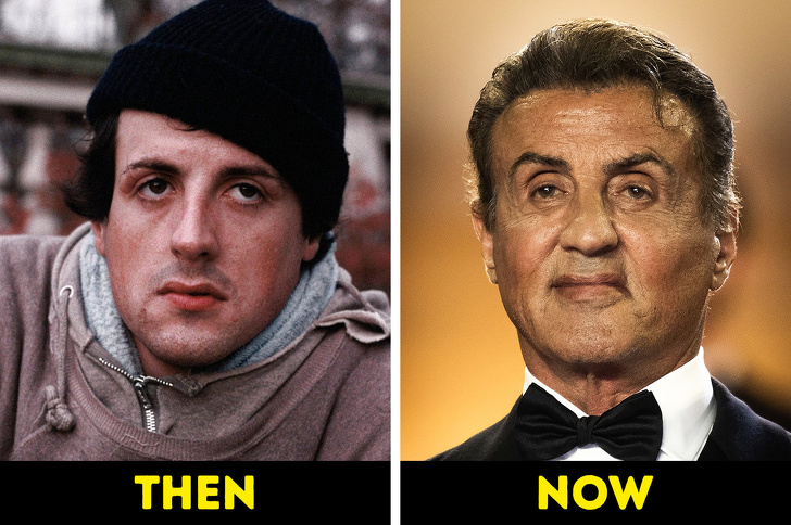sylvester stallone rocky 1 - Then Now