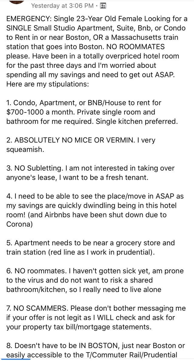 Louis Promotion - Yesterday at Emergency Single 23Year Old Female Looking for a Single Small Studio Apartment, Suite, Bnb, or Condo to Rent in or near Boston, Or a Massachusetts train station that goes into Boston. No Roommates please. Have been in a tota
