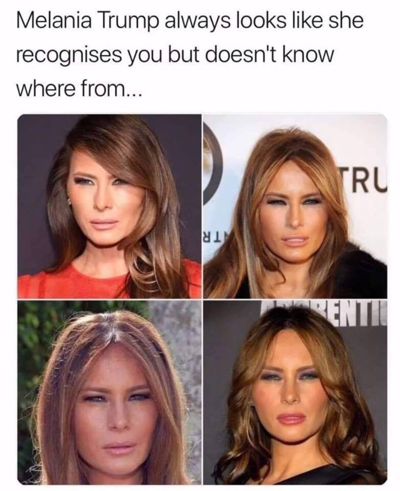 melania trump meme - Melania Trump always looks she recognises you but doesn't know where from... Ru