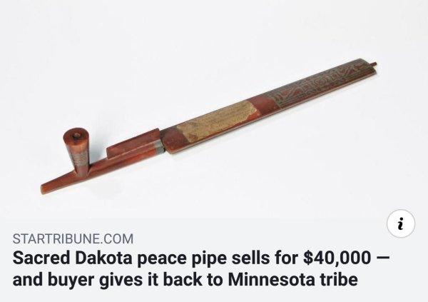 wood - Startribune.Com Sacred Dakota peace pipe sells for $40,000 and buyer gives it back to Minnesota tribe