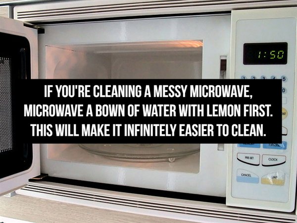 microwave dirty kitchen - A5 Jf You'Re Cleaning A Messy Microwave Microwave A Bown Of Water With Lemon First. This Will Make It Infinitely Easier To Clean.