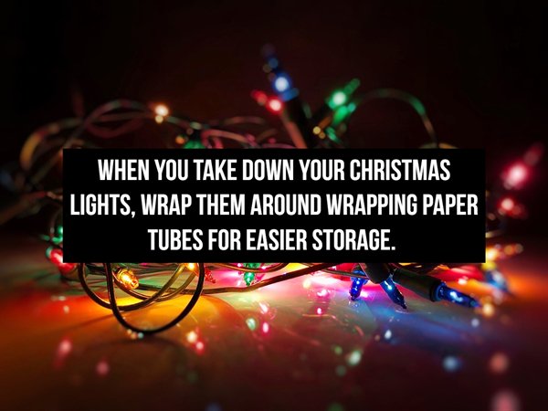 christmas lights laptop - When You Take Down Your Christmas Lights, Wrap Them Around Wrapping Paper Tubes For Easier Storage.