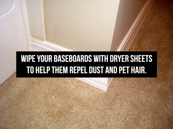 dance quotes - Wipe Your Baseboards With Dryer Sheets To Help Them Repel Dust And Pet Hair.