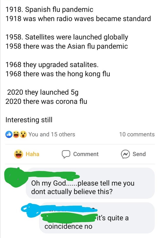 angle - 1918. Spanish flu pandemic 1918 was when radio waves became standard 1958. Satellites were launched globally 1958 there was the Asian flu pandemic 1968 they upgraded satalites. 1968 there was the hong kong flu 2020 they launched 5g 2020 there was 