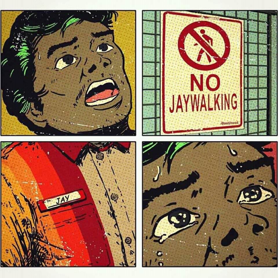 no jaywalking meme - Bastinuod Jay